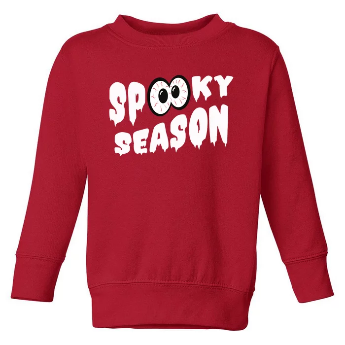 Spooky Season Crazy Eyes Halloween Toddler Sweatshirt