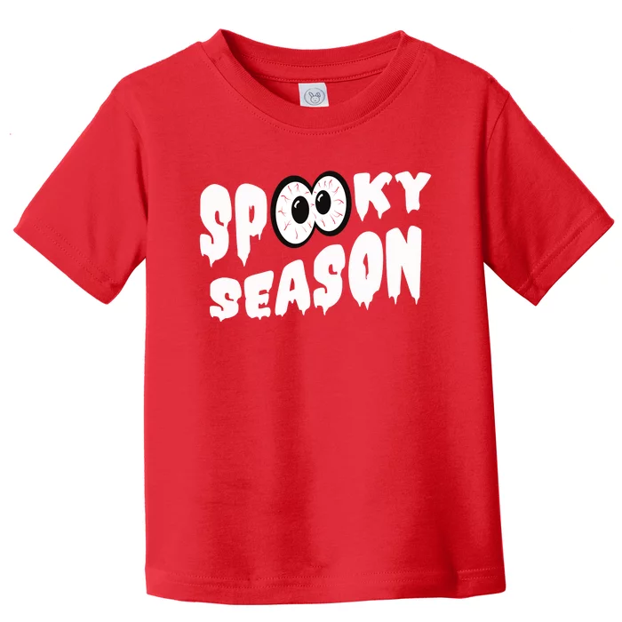 Spooky Season Crazy Eyes Halloween Toddler T-Shirt