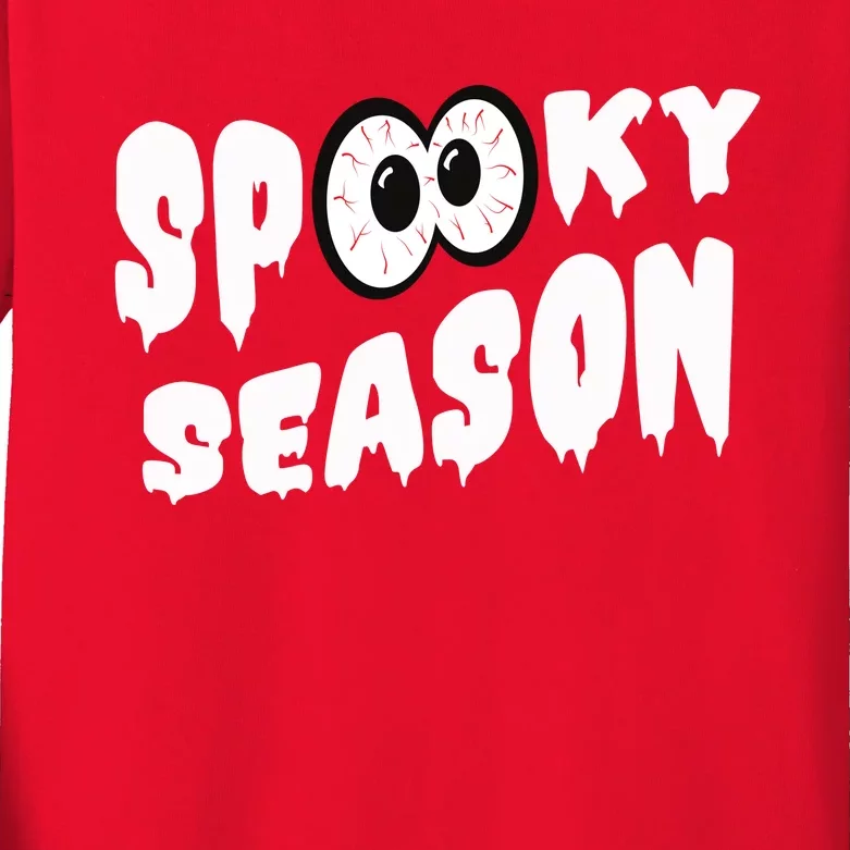 Spooky Season Crazy Eyes Halloween Kids Long Sleeve Shirt