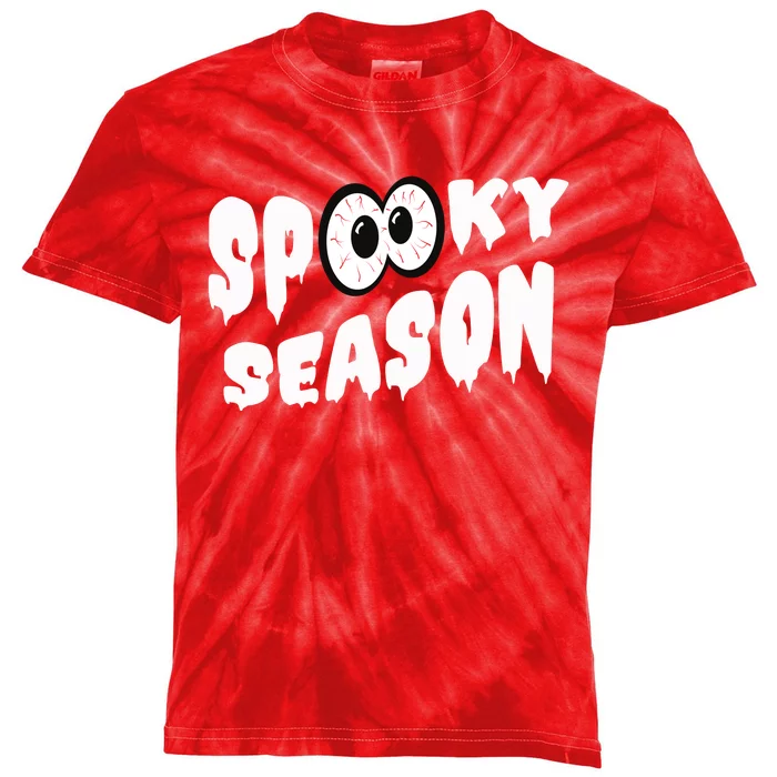 Spooky Season Crazy Eyes Halloween Kids Tie-Dye T-Shirt