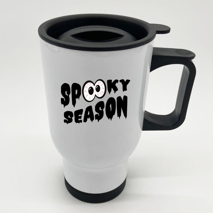 Spooky Season Crazy Eyes Halloween Front & Back Stainless Steel Travel Mug