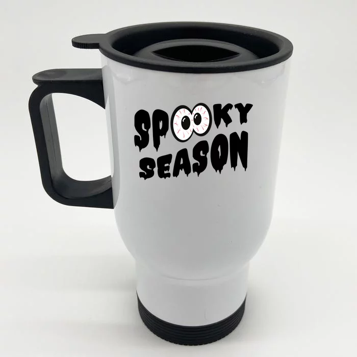 Spooky Season Crazy Eyes Halloween Front & Back Stainless Steel Travel Mug