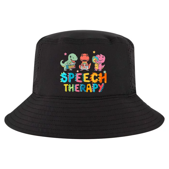 Speech Squad Cute Dinosaur Speech Therapy Speech Pathologist Cool Comfort Performance Bucket Hat