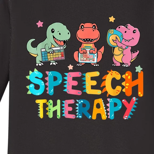 Speech Squad Cute Dinosaur Speech Therapy Speech Pathologist Baby Long Sleeve Bodysuit