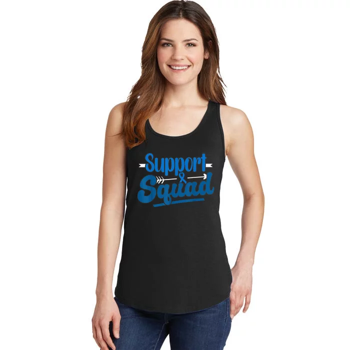 Support Squad Colon Cancer Awareness Ladies Essential Tank