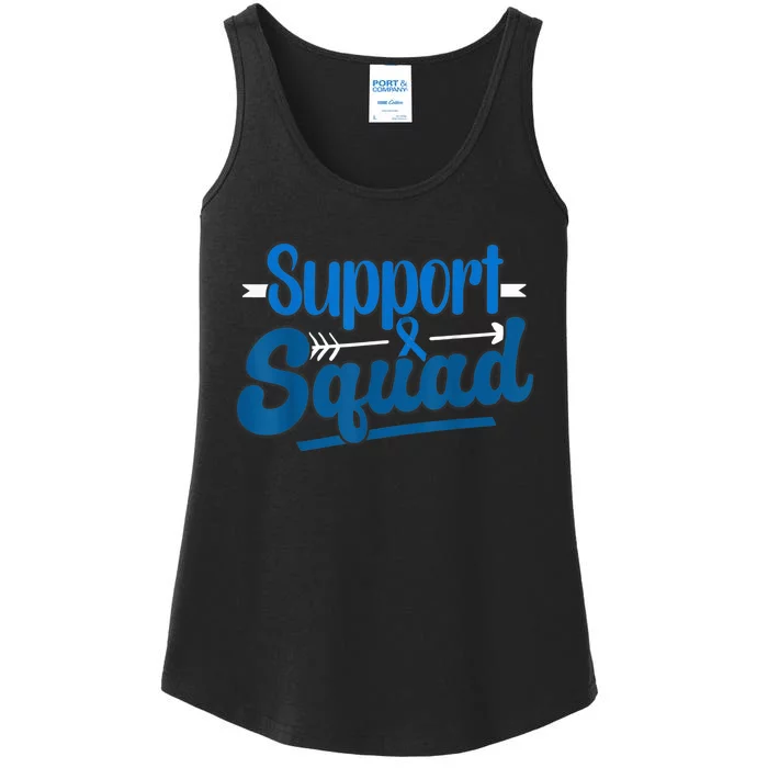 Support Squad Colon Cancer Awareness Ladies Essential Tank