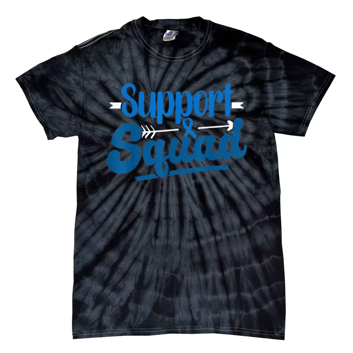 Support Squad Colon Cancer Awareness Tie-Dye T-Shirt