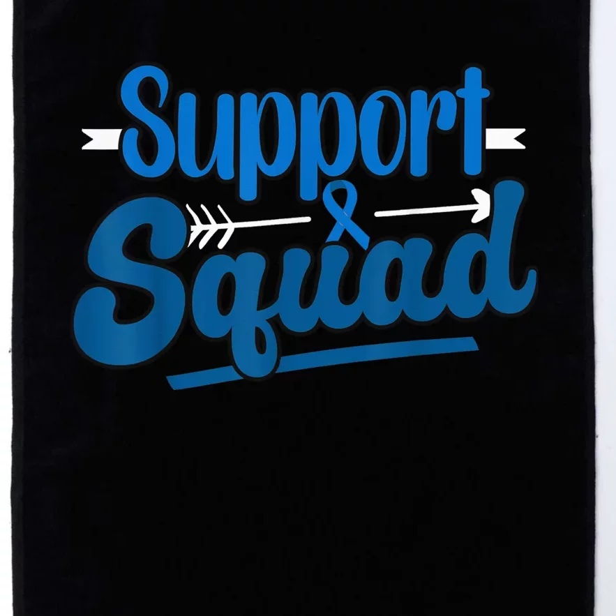 Support Squad Colon Cancer Awareness Platinum Collection Golf Towel