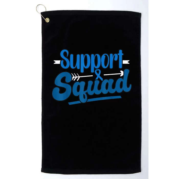 Support Squad Colon Cancer Awareness Platinum Collection Golf Towel