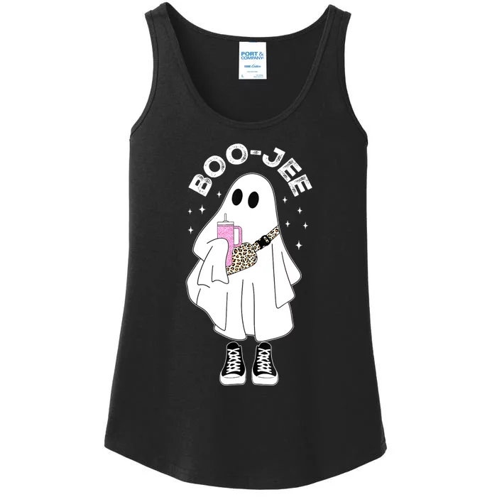 Spooky Season Cute Ghost Halloween Costume Boujee Boo Jee Ladies Essential Tank