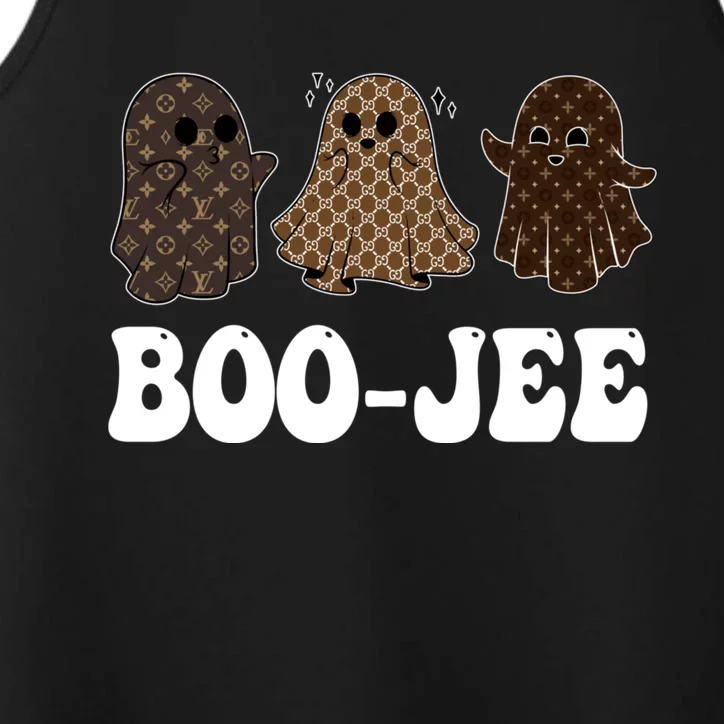 Spooky Season Cute Ghost Halloween Costume Boujee Boo Jee Performance Tank