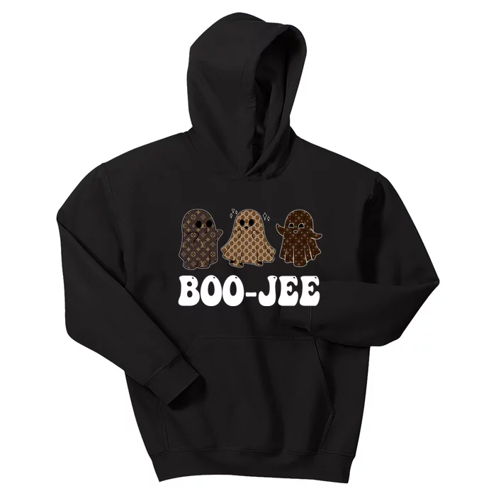 Spooky Season Cute Ghost Halloween Costume Boujee Boo Jee Kids Hoodie