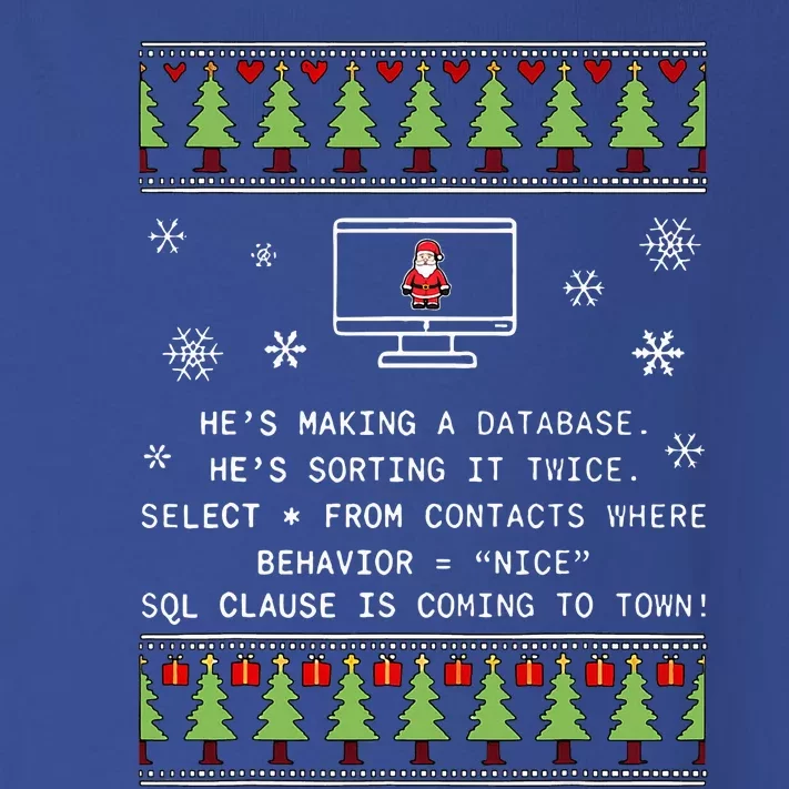 SQL Santa Claus Database Clause Developer Code DB Programmer Toddler Long Sleeve Shirt