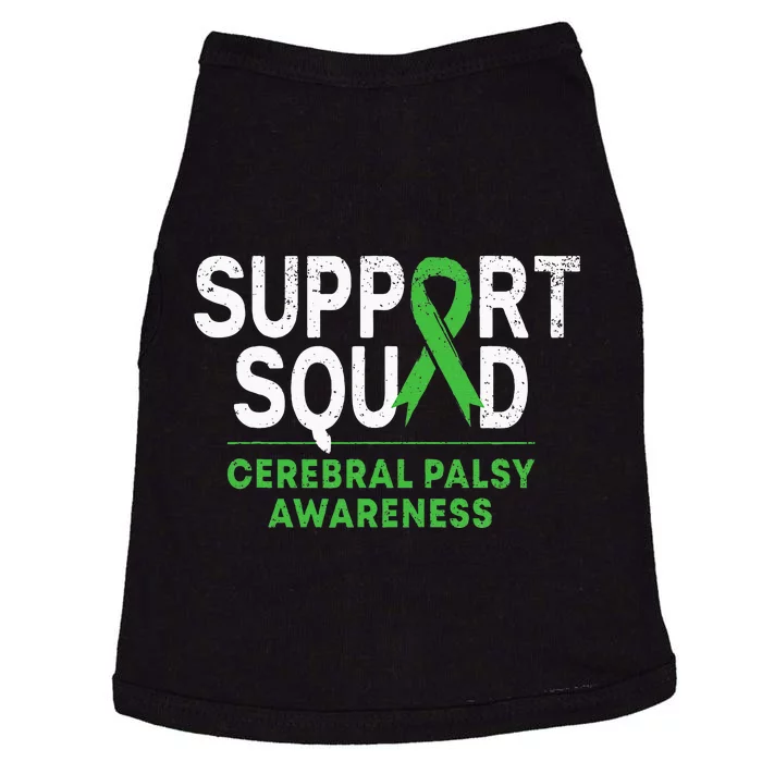 Support Squad Cerebral Palsy Awareness Month Cp Green Ribbon Doggie Tank