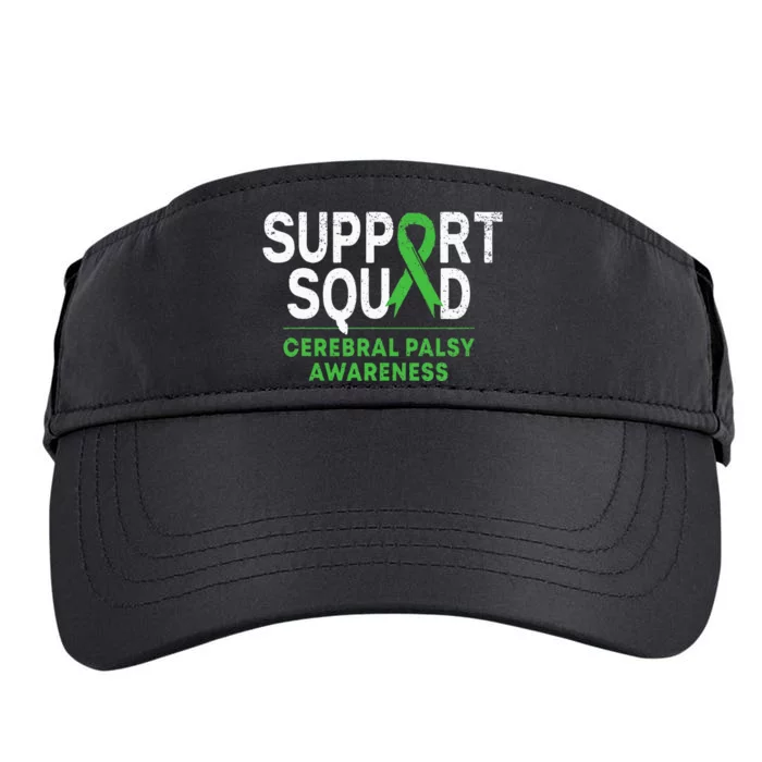 Support Squad Cerebral Palsy Awareness Month Cp Green Ribbon Adult Drive Performance Visor