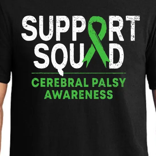 Support Squad Cerebral Palsy Awareness Month Cp Green Ribbon Pajama Set