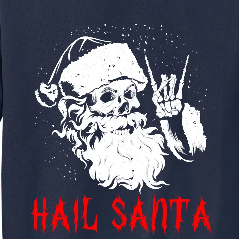 Sleigher Santa Claus Metal Christmas Rock On Hail Santa Sweatshirt