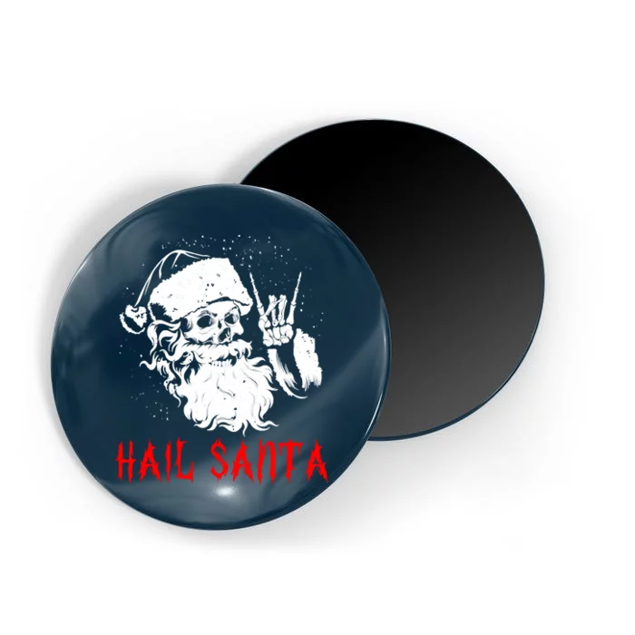 Sleigher Santa Claus Metal Christmas Rock On Hail Santa Magnet