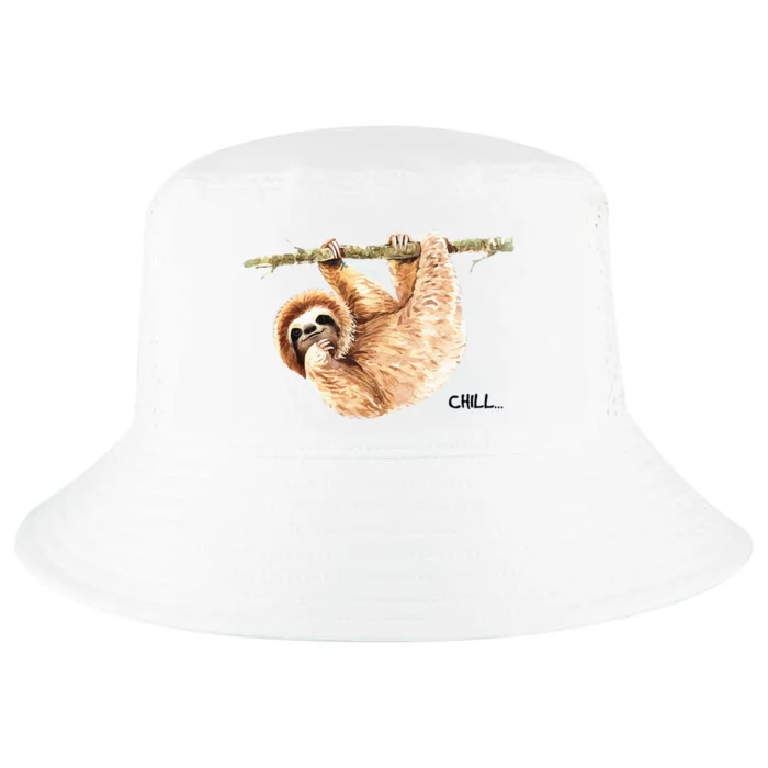 Sloth Says Chill Cool Comfort Performance Bucket Hat