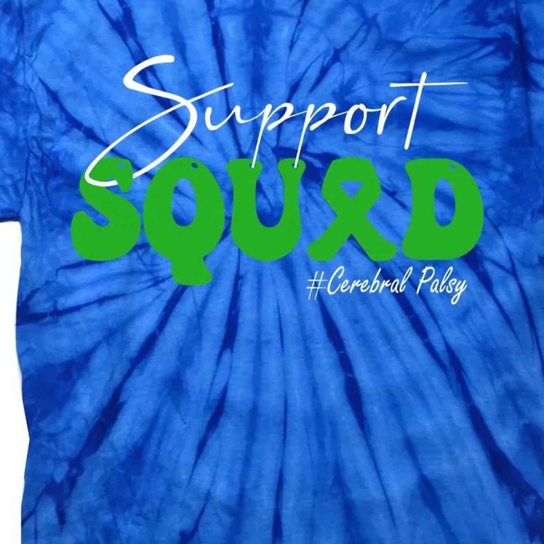 Support Squad Cerebral Palsy Awareness Green Ribbon Cute Gift Tie-Dye T-Shirt