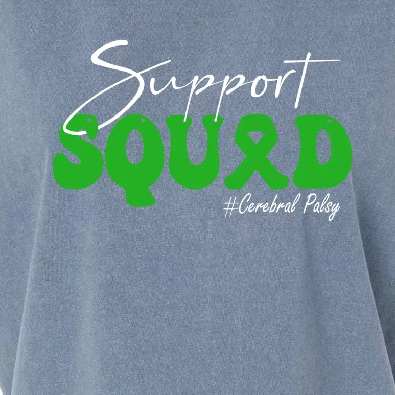 Support Squad Cerebral Palsy Awareness Green Ribbon Cute Gift Garment-Dyed Women's Muscle Tee