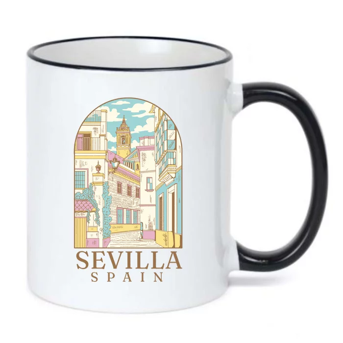 Sevilla Spain City Black Color Changing Mug