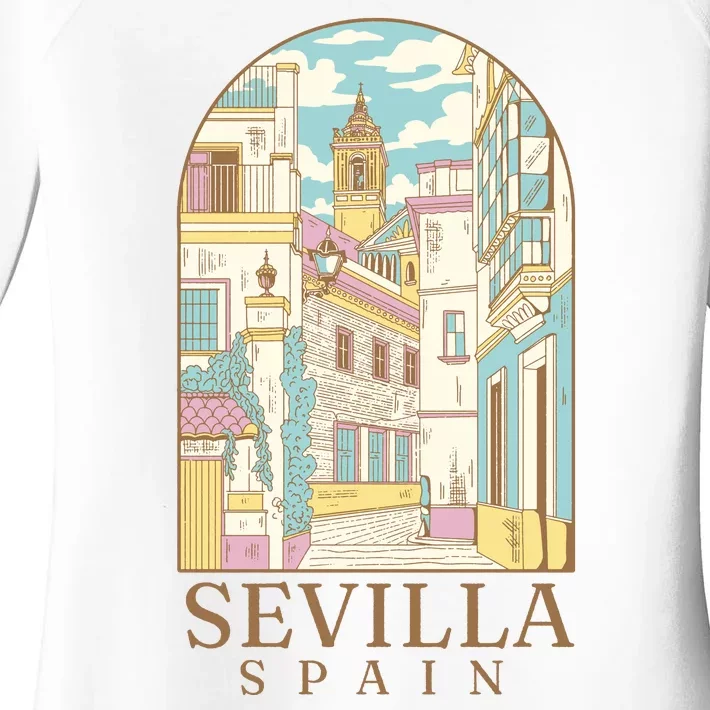 Sevilla Spain City Women's Perfect Tri Tunic Long Sleeve Shirt