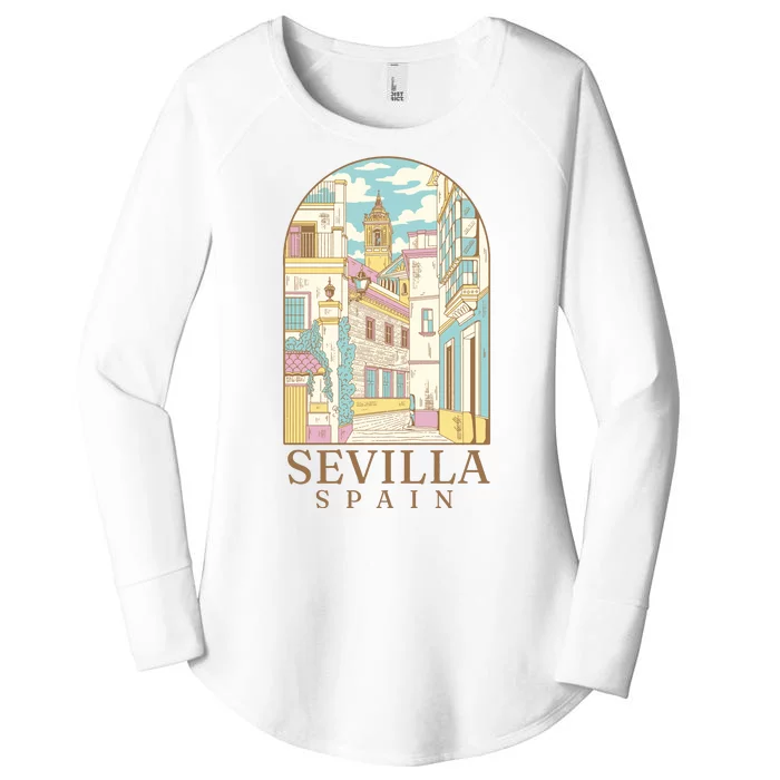 Sevilla Spain City Women's Perfect Tri Tunic Long Sleeve Shirt