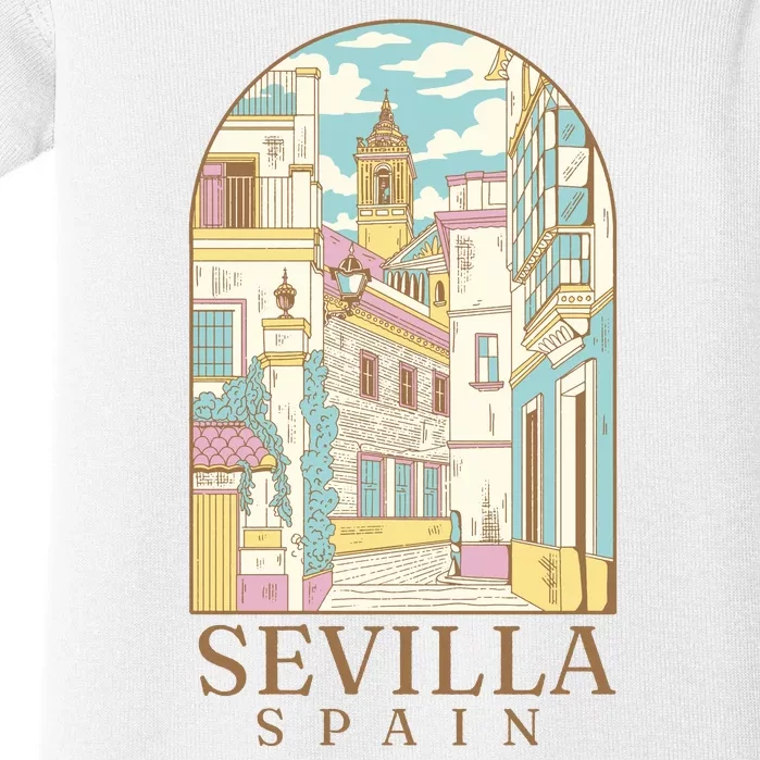 Sevilla Spain City Baby Bodysuit