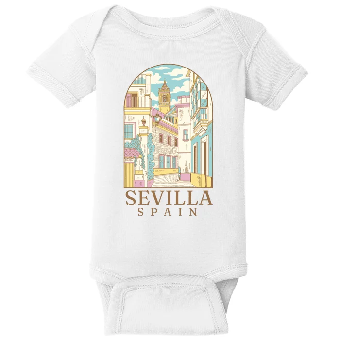 Sevilla Spain City Baby Bodysuit