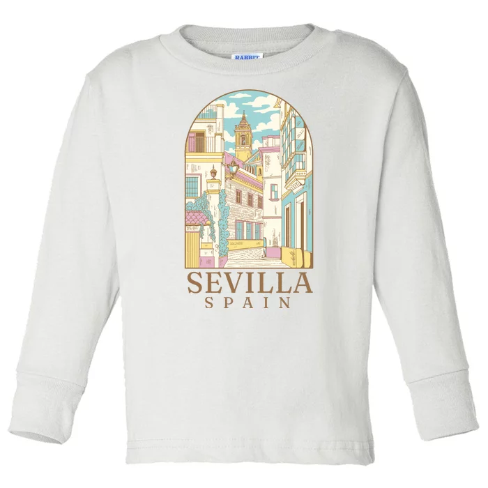 Sevilla Spain City Toddler Long Sleeve Shirt