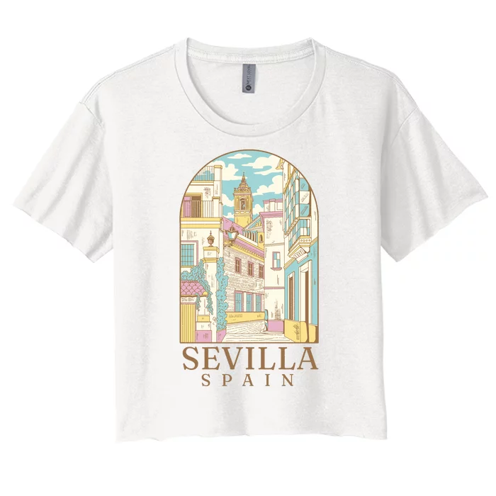 Sevilla Spain City Women's Crop Top Tee