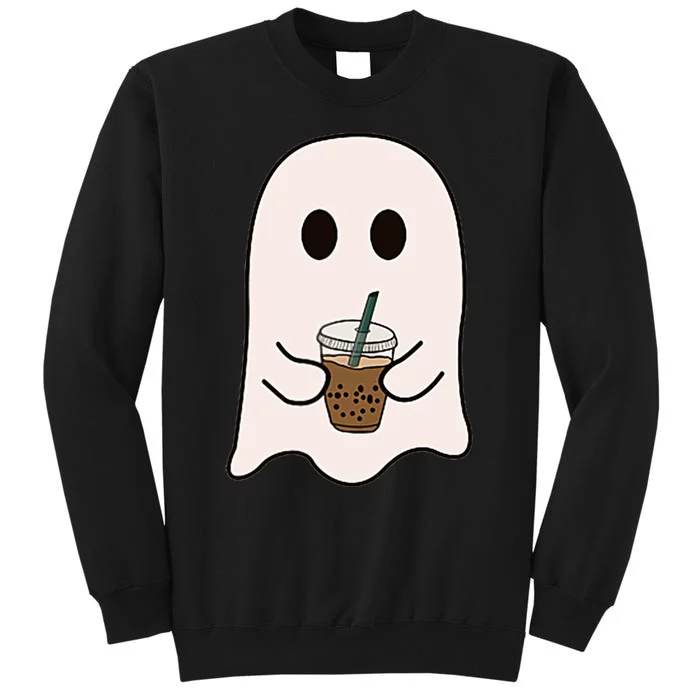 Spooky Season Cute Little Ghost Ice Coffee Halloween Costume Sweatshirt