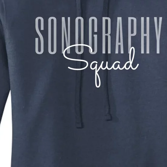 Sonography Squad Cardiac Sonographer Radiology Tech Vascular Gift Women's Pullover Hoodie