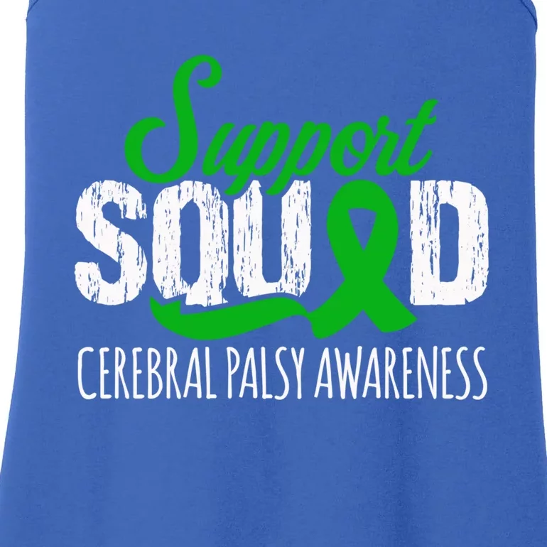 Support Squad Cerebral Palsy Awareness Green Ribbon Cute Gift Ladies Essential Tank