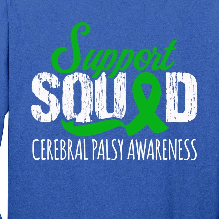 Support Squad Cerebral Palsy Awareness Green Ribbon Cute Gift Tall Long Sleeve T-Shirt