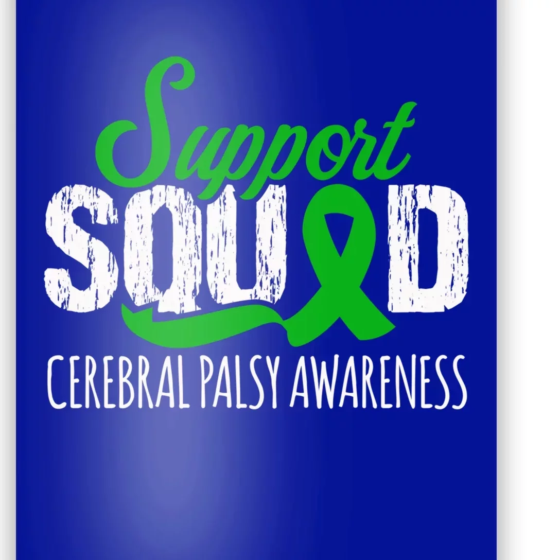 Support Squad Cerebral Palsy Awareness Green Ribbon Cute Gift Poster