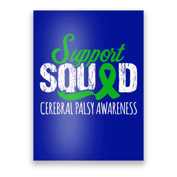 Support Squad Cerebral Palsy Awareness Green Ribbon Cute Gift Poster