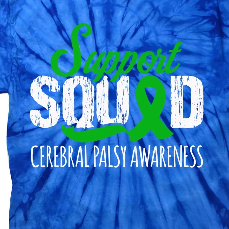 Support Squad Cerebral Palsy Awareness Green Ribbon Cute Gift Tie-Dye T-Shirt