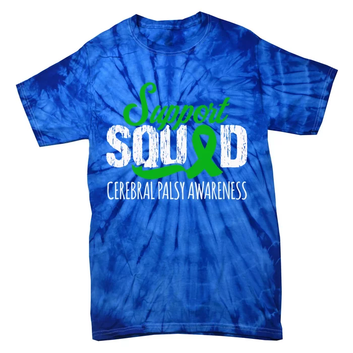 Support Squad Cerebral Palsy Awareness Green Ribbon Cute Gift Tie-Dye T-Shirt