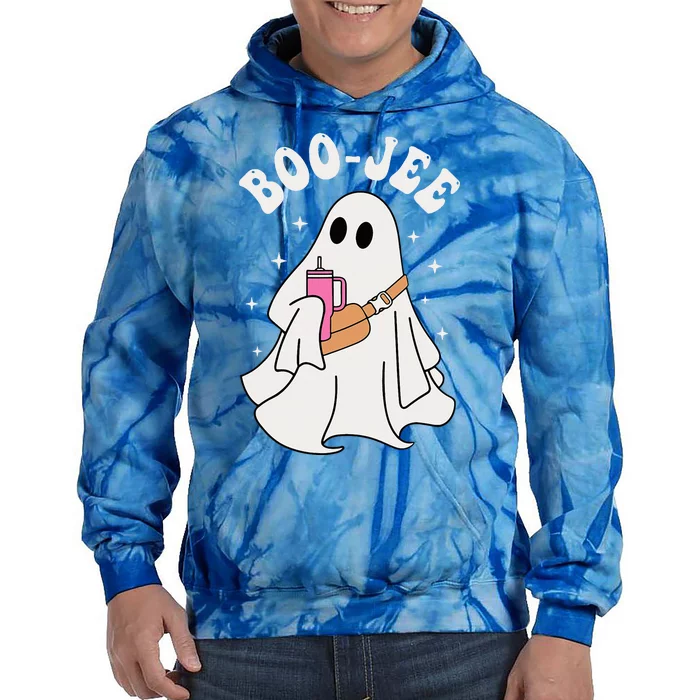 Spooky Season Cute Ghost Halloween Costume Boujee BooJee Tie Dye Hoodie