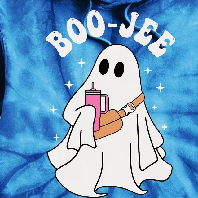 Spooky Season Cute Ghost Halloween Costume Boujee BooJee Tie Dye Hoodie