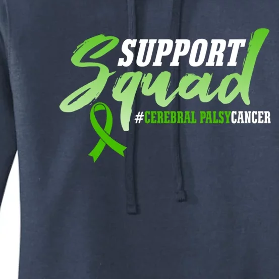 Support Squad Cerebral Palsy Cancer Survivors Ribbon Gift Women's Pullover Hoodie