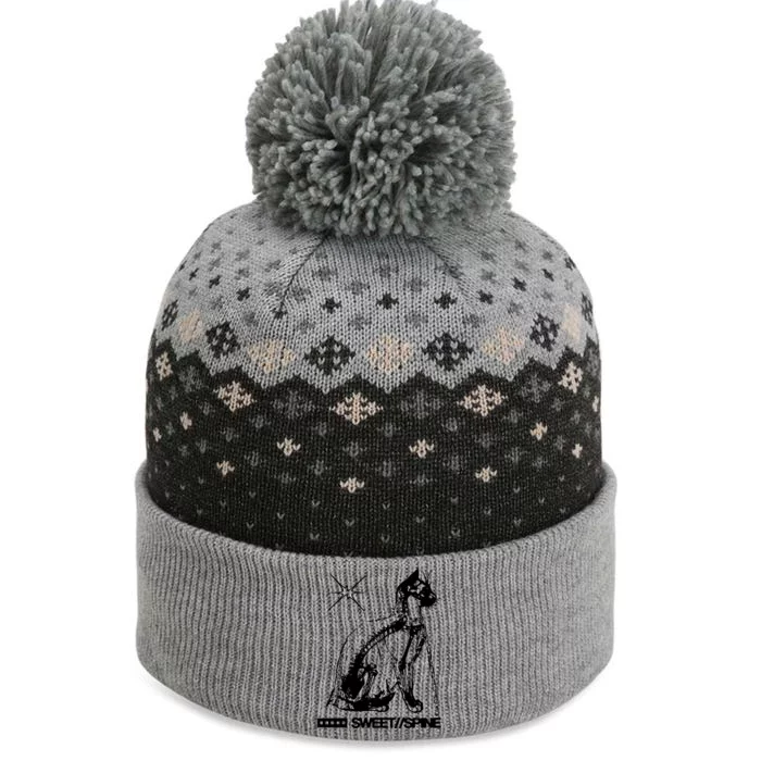 Sweet Spine Cat The Baniff Cuffed Pom Beanie