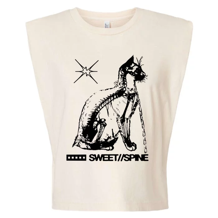 Sweet Spine Cat Garment-Dyed Women's Muscle Tee