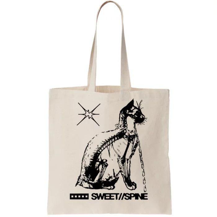 Sweet Spine Cat Tote Bag