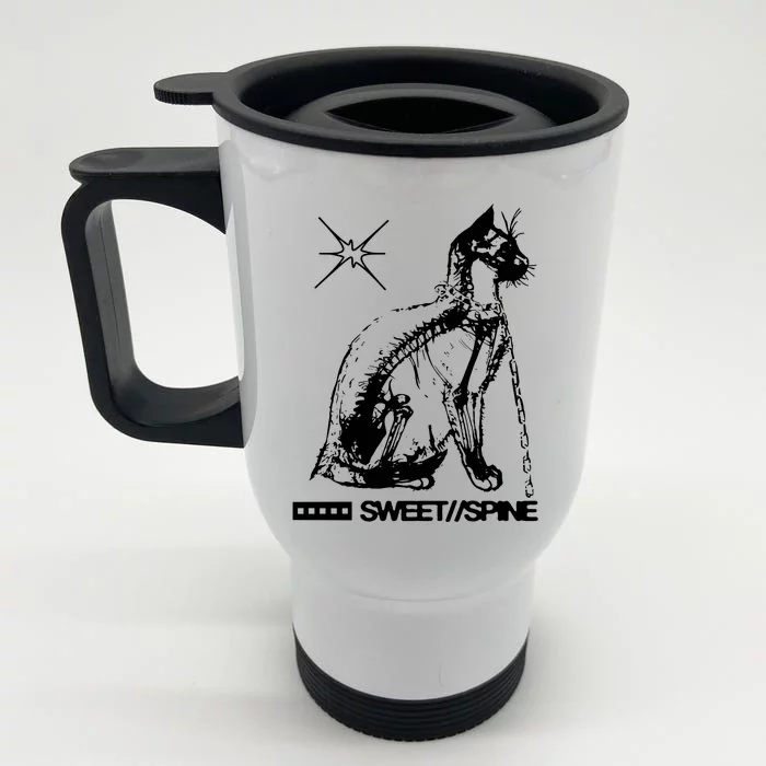 Sweet Spine Cat Front & Back Stainless Steel Travel Mug