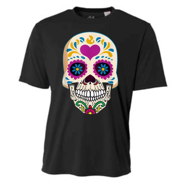 Sugar Skull Calavera Day Of The Dead Dia De Los Muertos Cooling Performance Crew T-Shirt