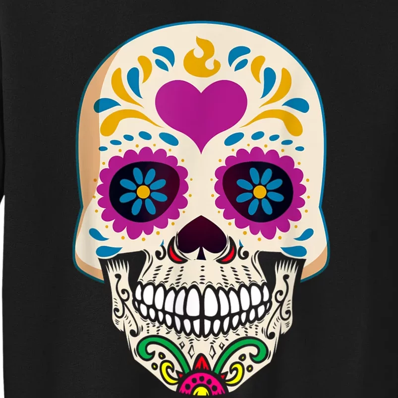 Sugar Skull Calavera Day Of The Dead Dia De Los Muertos Tall Sweatshirt