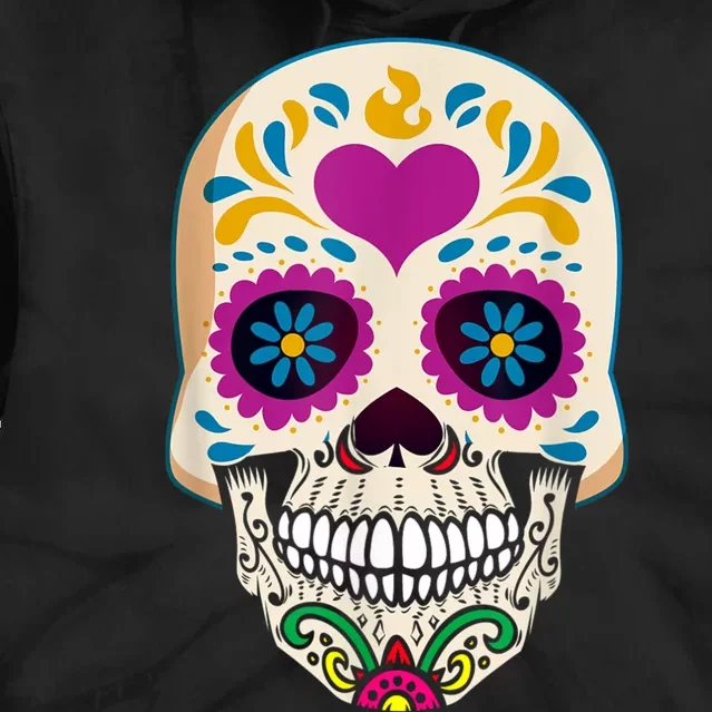 Sugar Skull Calavera Day Of The Dead Dia De Los Muertos Tie Dye Hoodie